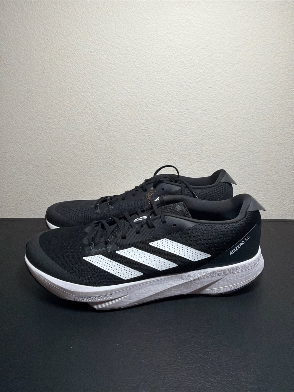 Adidas Adizero SL Black White Training Running Shoes HQ1349 Men's